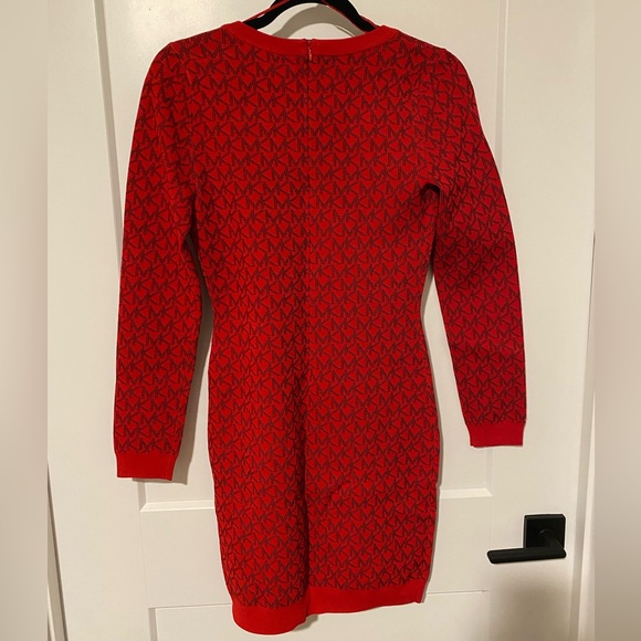 NWOT Michael Kors Logo Jacquard Sweater Dress - Picture 3 of 4